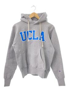 Champion◆パーカー/M/コットン/グレー/無地/c5-u101/ロゴ/プリント/スウェット/UCLA