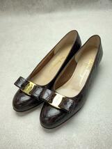 Salvatore Ferragamo◆パンプス/US6.5/BRW/レザー/53787/ヴァラ_画像2