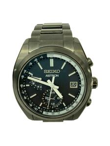 SEIKO◆ソーラー腕時計/アナログ/ステンレス/BLK/BLK/8B63-0BA0