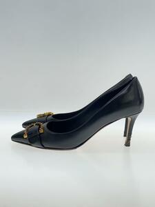 Salvatore Ferragamo* pumps /UK5/BLK/ leather / gun chi-ni