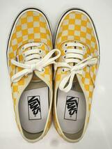 VANS◆チェッカー/アナハイム/オーセンティック/ローカットスニーカー/25cm/YLW/キャンバス/721278_画像3