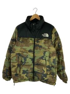 THE NORTH FACE◆NOVELTY NUPTSE JACKET_ノベルティーヌプシジャケット/L/ナイロン/GRN/カモフラ