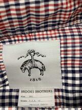 BROOKS BROTHERS◆ボタンダウンシャツ/半袖シャツ/コットン/マルチカラー/チェック_画像3