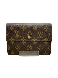 LOUIS VUITTON◆ポルト・トレゾール・エテュイ・パピエ_モノグラム・キャンバス_BRW/PVC/BRW/総柄/メンズ