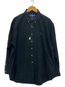 POLO RALPH LAUREN◆長袖シャツ/XL/コットン/NVY/無地