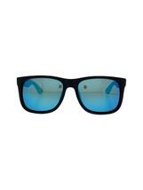 Ray-Ban◆JUSTIN/ラバーフレーム/サングラス/ウェリントン/BLK/BLU/メンズ/RB4165-F_画像1