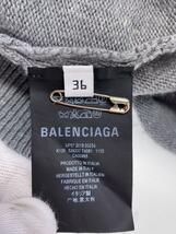 BALENCIAGA◆18AW/アシンメトリーニット/ニット/36/ウール/GRY/529237_画像4