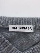 BALENCIAGA◆18AW/アシンメトリーニット/ニット/36/ウール/GRY/529237_画像3