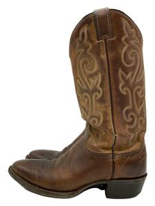 Justin BOOTS◆ウェスタンブーツ/US7.5/BRW/レザー