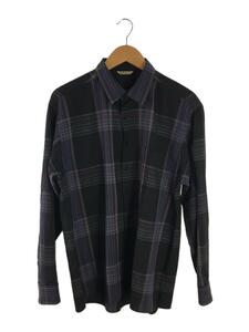 AURALEE◆19AW SUPER LIGHT WOOL CHECK SHIRTS/長袖シャツ/4/PUP/チェック/A9AS01