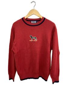 CHAPS RALPH LAUREN◆90s/セーター(厚手)/2L/ウール/RED/1634-3442/ダックスフンド//