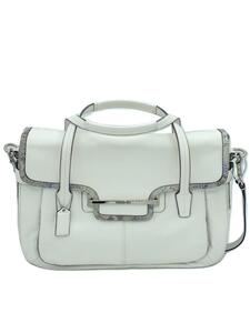 COACH◆2WAY/トートバッグ/ハンドバッグ/パイソン柄/レザー/WHT/アニマル/F23301//