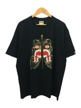 A BATHING APE◆Tシャツ/XXL/コットン/BLK/001TEG301016X_画像1