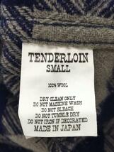 TENDERLOIN◆長袖シャツ/S/ウール/BLU//_画像4