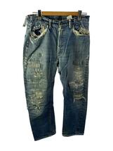 Levi’s◆ボトム/-/コットン/インディゴ/505/42タロン/赤耳/BIGE/ダメージ多数//_画像1