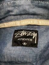 STUSSY◆長袖シャツ/M/コットン/ブルー/ステューシー_画像3