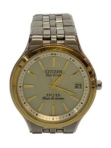 CITIZEN◆ソーラー腕時計/アナログ/ステンレス/WHT/SLV/SS/EBG74-2792