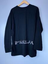 1piu1uguale3◆長袖Tシャツ/XXL/コットン/BLK_画像2