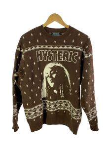 HYSTERIC GLAMOUR◆セーター(厚手)/M/ウール/BRW/02233NS10//