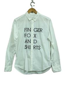 finger fox and shirts/長袖シャツ/M/コットン/ホワイト/無地/FFS-0002