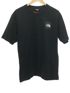 THE NORTH FACE◆s/s pictured square logp tee/Tシャツ/XL/コットン/BLK/プリント/nt32036