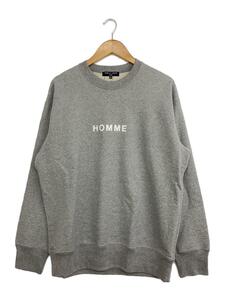 COMME des GARCONS HOMME◆綿裏毛クルーネック/スウェット/M/コットン/GRY/HM-T104/AD2023