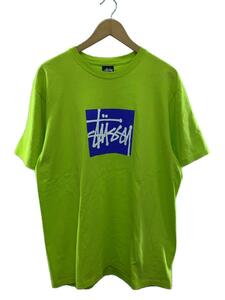 STUSSY◆23SS/STOCK BOX TEE/Tシャツ/L/コットン/蛍光イエロー