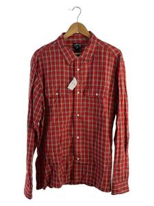 STUSSY◆長袖シャツ/XL/コットン/RED/チェック