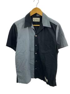 WACKO MARIA◆TWO-TONE SHIRTS/半袖シャツ/S/コットン/GRY/襟汚れ有