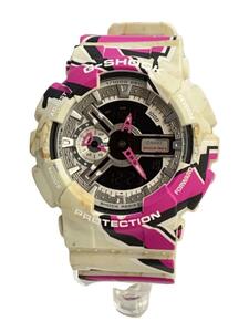 CASIO◆クォーツ腕時計_G-SHOCK/デジタル/ラバー/SLV/WHT/SS