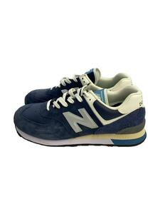 NEW BALANCE◆ML574/ネイビー/27.5cm/NVY/スウェード