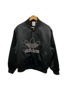 adidas◆ナイロンジャケット/L/ポリエステル/BLK/無地/H09165