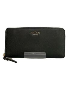 kate spade new york◆長財布/-/BLK/無地/レディース/wlru6061