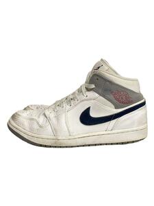 NIKE◆AIR JORDAN 1 MID PARIS_エアジョーダン 1 ミッド パリ/28cm/WHT