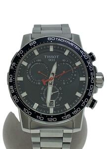 TISSOT◆クォーツ腕時計/アナログ/ステンレス/BLK/SLV/t125617a