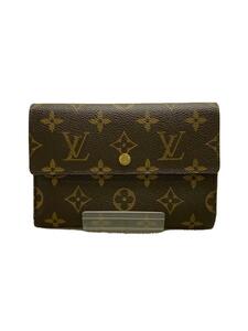 LOUIS VUITTON◆ポルト・トレゾール・エテュイシェキエ_モノグラム・キャンバス_BRW/PVC/BRW/レディース