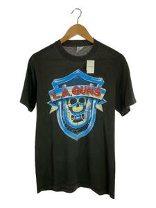 80s/LA GUNS/NO MERCY TOUR T-shirt/L/コットン/BLK/無地