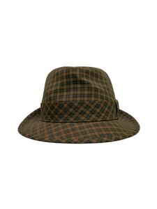 Borsalino◆中折れハット/58cm/コットン/BRW/チェック/メンズ/JB356-11A27