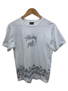 STUSSY◆Tシャツ/S/コットン/WHT/無地