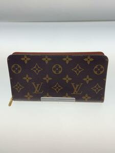 LOUIS VUITTON◆ポルト・モネ・ジップ_モノグラム・キャンバス_BRW/PVC/BRW/レディース