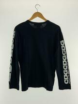 COMME des GARCONS◆CDG/長袖Tシャツ/M/コットン/BLK/使用感有_画像2