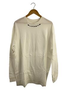 Supreme◆23AW/collar logo L/S tee /長袖Tシャツ/XL/コットン/WHT