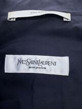 YVES SAINT LAURENT◆長袖シャツ/38/コットン/BLK/無地_画像3