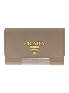 PRADA◆プラダ/サフィアーノ/4連キーケース/レザー/ピンク/レディース