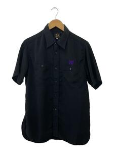 Needles◆S/S Work Shirt-Poly Cloth/半袖シャツ/S/ポリエステル/BLK/IN136