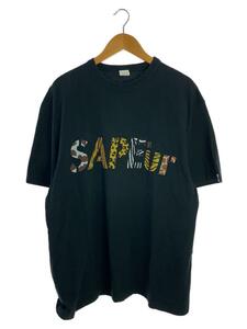 A Elegantes SAPEur◆Tシャツ/XL/コットン/BLK/プリント