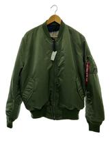 ALPHA INDUSTRIES◆フライトジャケット/L/ナイロン/KHK/TA0411-9003/リバーシブル_画像1