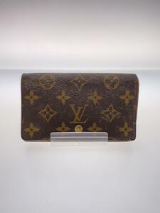 LOUIS VUITTON◆ポルト・モネ・ビエ・トレゾール_モノグラム・キャンバス_BRW/PVC/BRW/総柄/メンズ