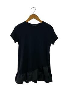 YOKO CHAN◆Asymmetric Peplum Cut-sew アシンメトリーペプラムカットソー/38/コットン/BLK