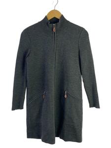 FOXEY BOUTIQUE* tunic /40/ wool /GRY/ plain / knitted / half Zip 